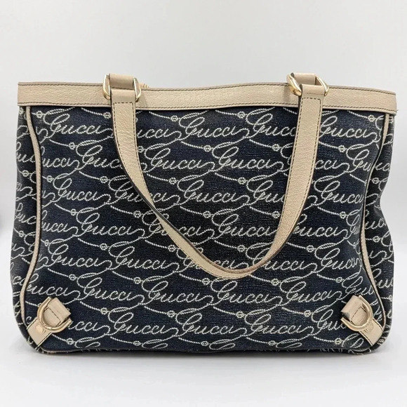 Authentic Gucci Abbey Shoulder Handbag Purse Canvas Leather - Picture 3 of 14